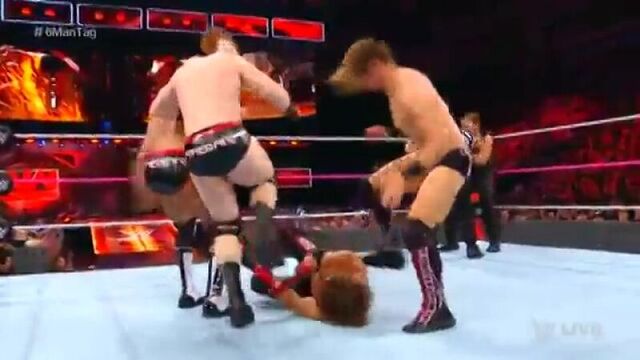 Дин эмброус, сет роллинс и эй джей стайлз против миза, сезаро и шеймуса