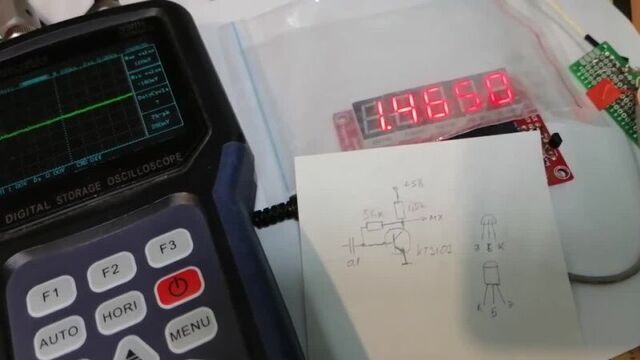 Частотомер из китая на pic16f628a | проверка в качестве цифровой шкалы, использовал триггер шмитта