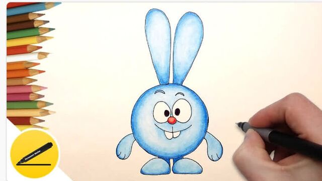 Как нарисовать смешарика кроша поэтапно