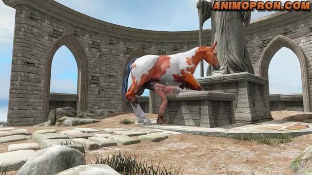 Сперма лошади прорвалась в брюшную полость малышки лары крофт...