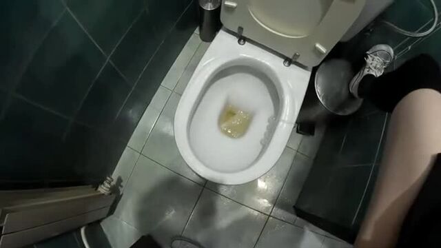 Naughty peeing - pov - pissing all over public toilet - eroprofile-1