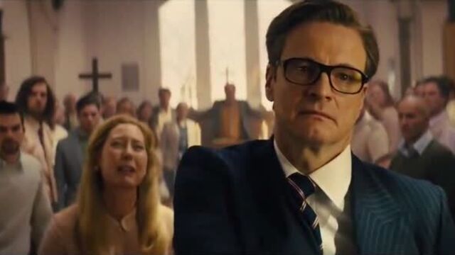 The kingsman: secret service church fight scene[18+]