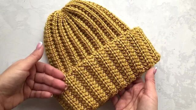 [lana / стильное вязание] мастер-класс простая шапка спицами красивой резинкой с одним отворотом или двумя на любой размер.