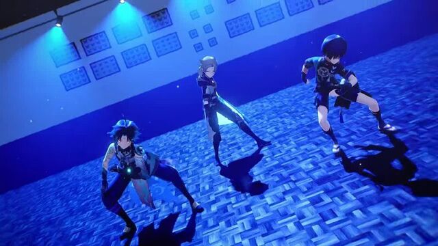 【mmd genshin impact】 威風堂々 【xiao albedo scaramouche】.webm